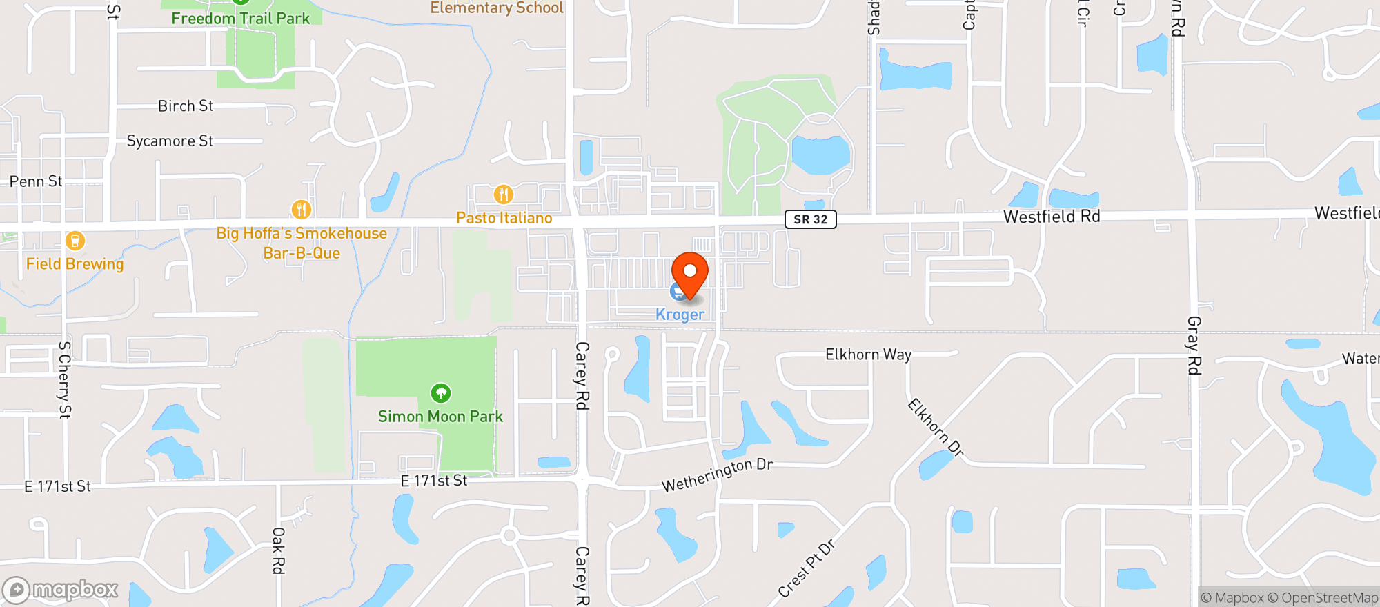 Map showing Kroger #983