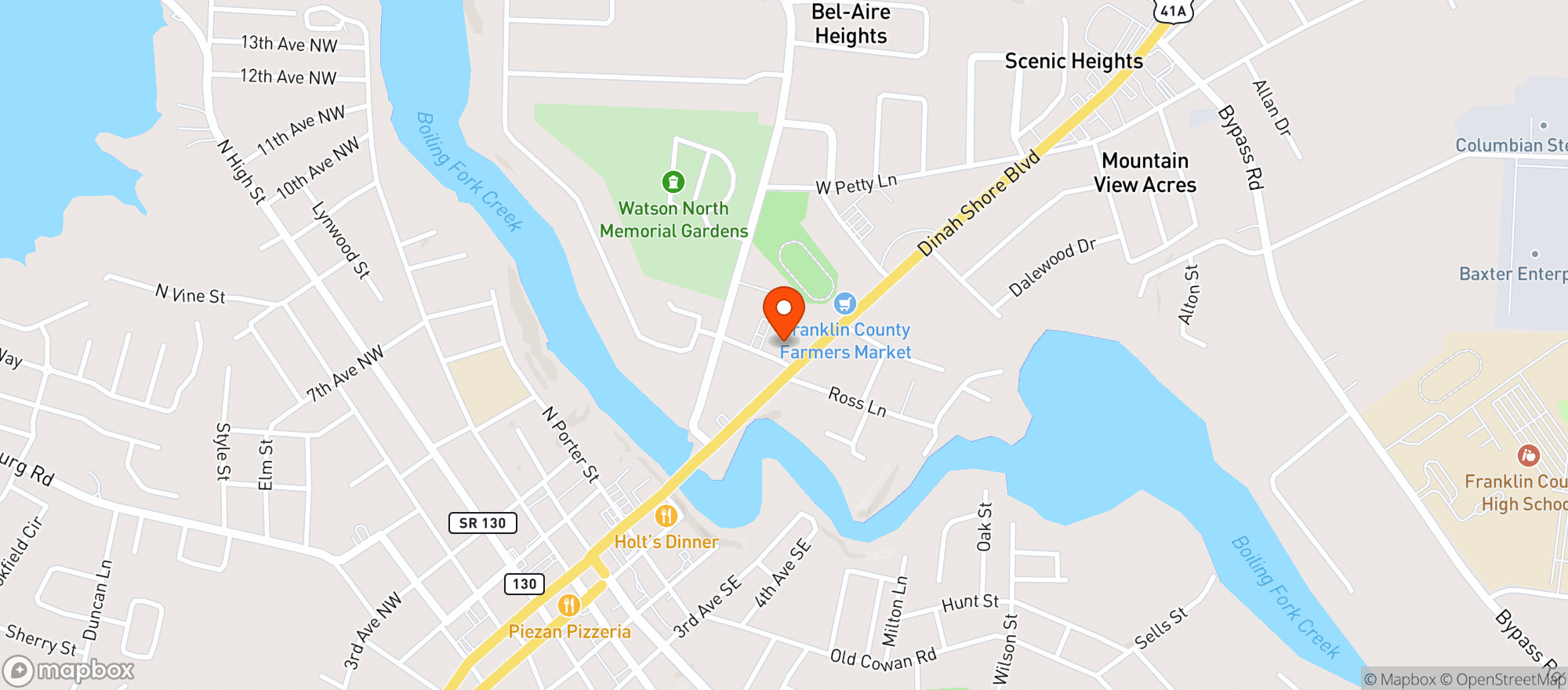 Map showing Loco Llc