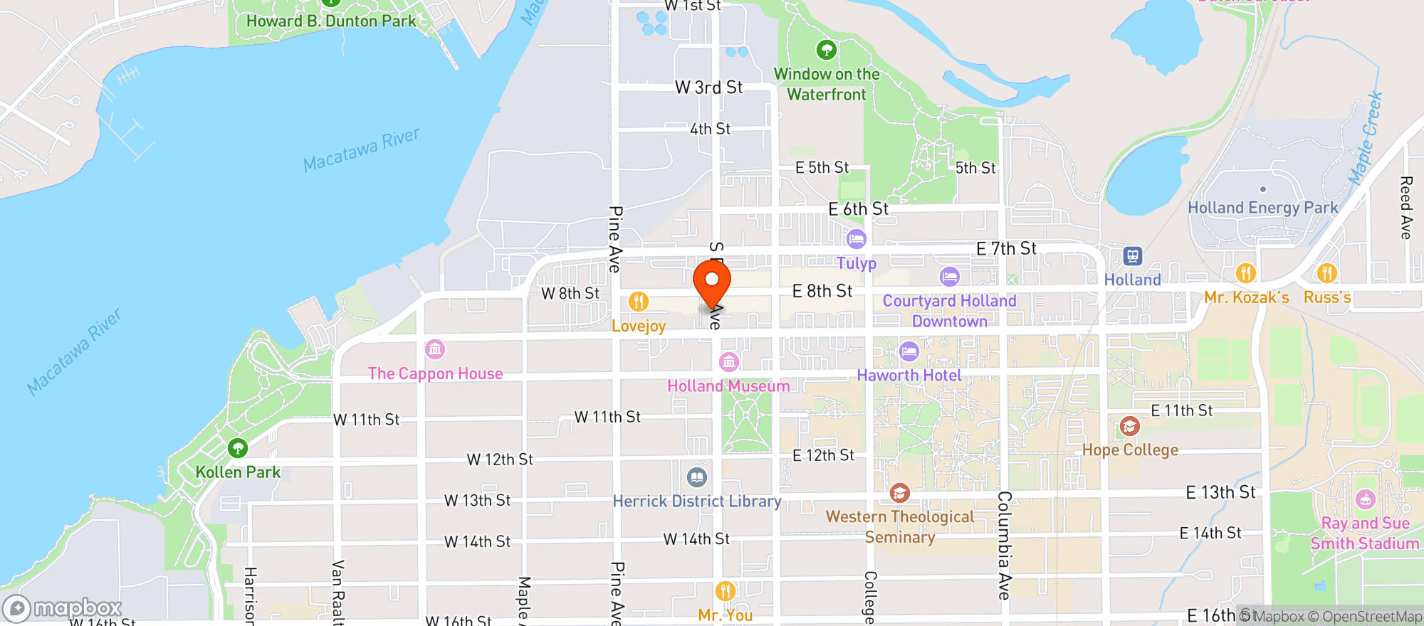 Map showing Park Theater