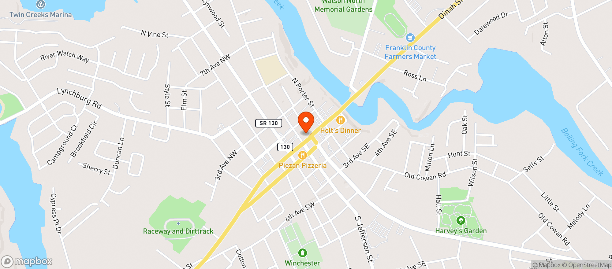 Map showing Filos Tavern