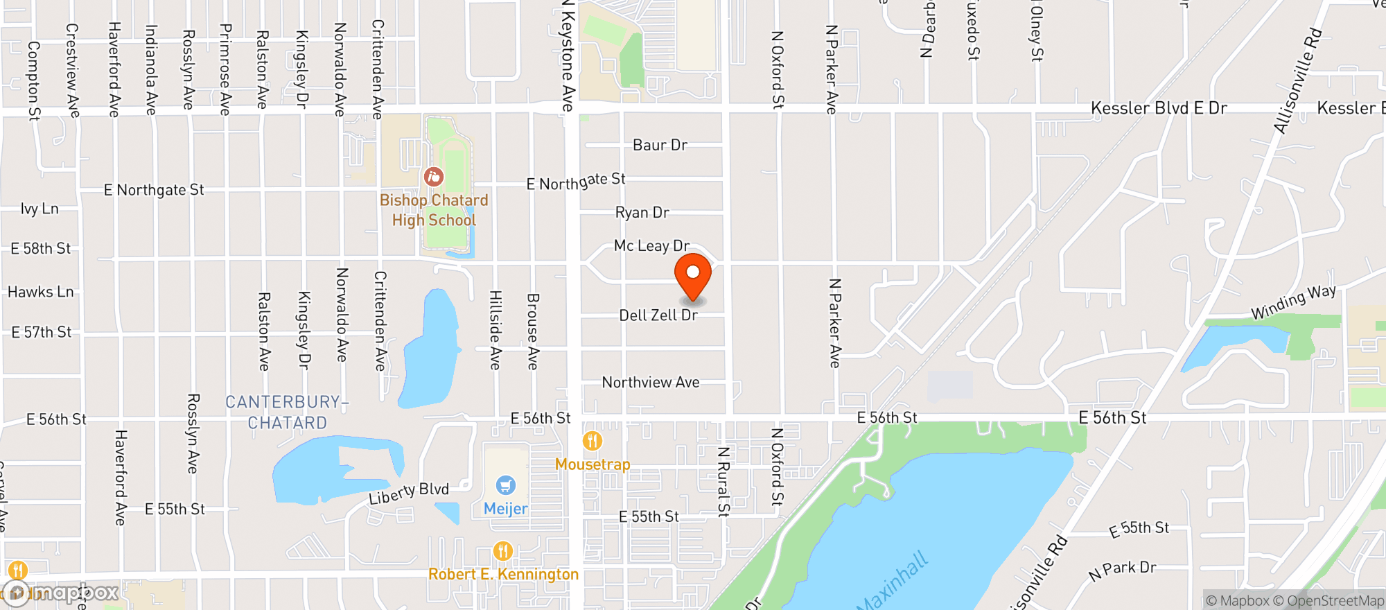 Map showing Beef House
