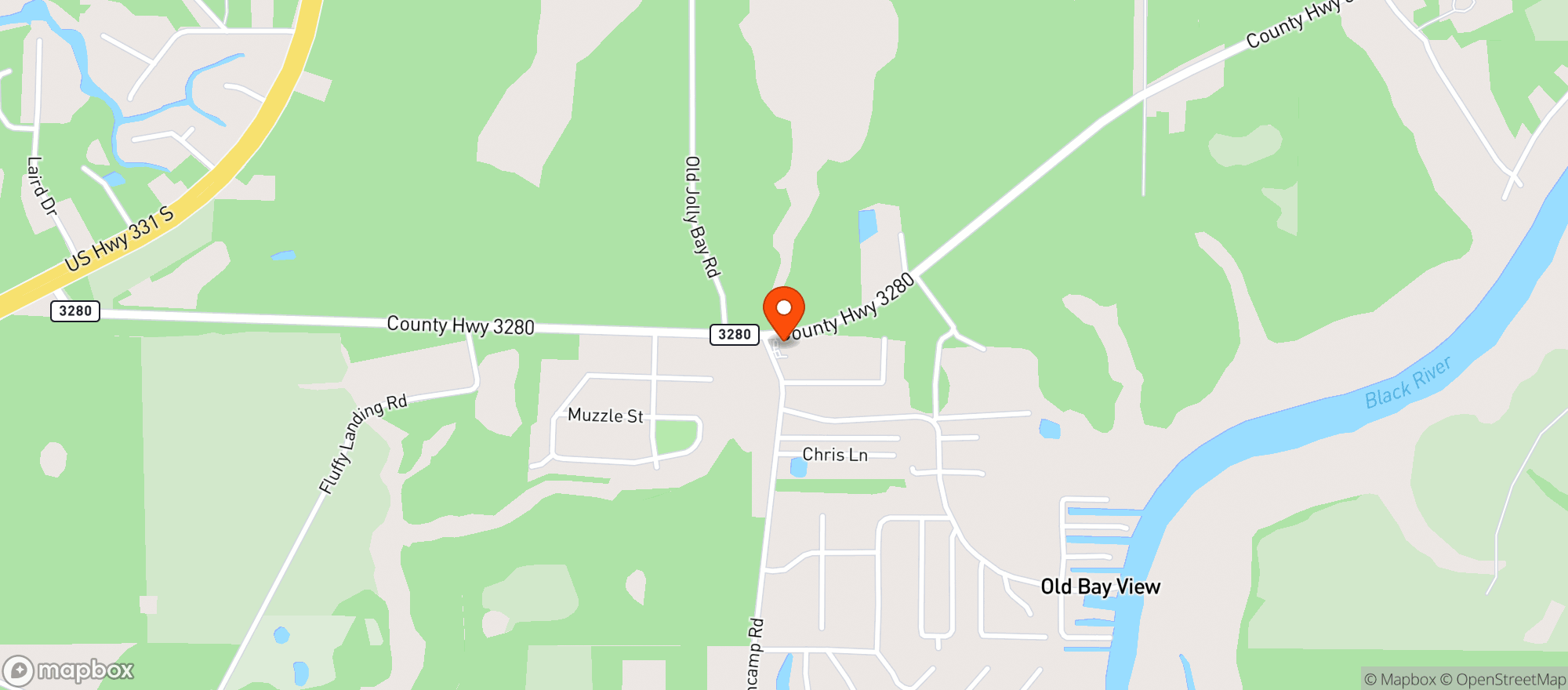 Map showing Mcdaniels Road Food Mart
