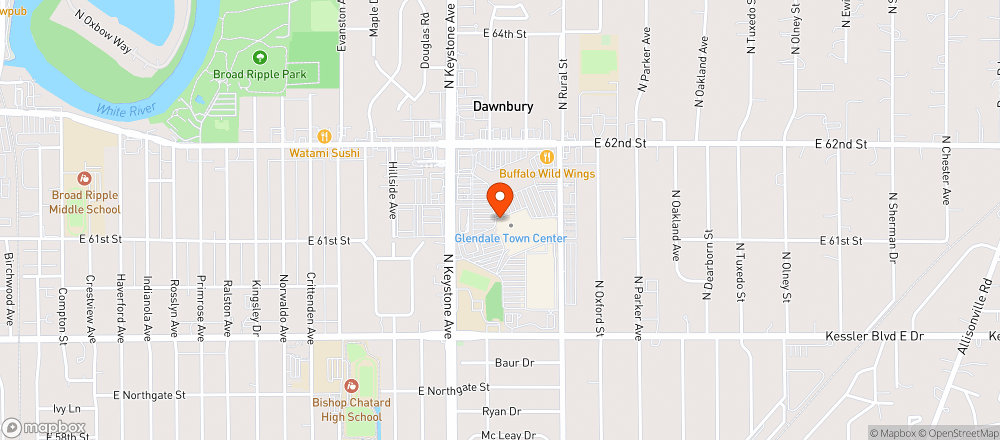 Map showing Target Store