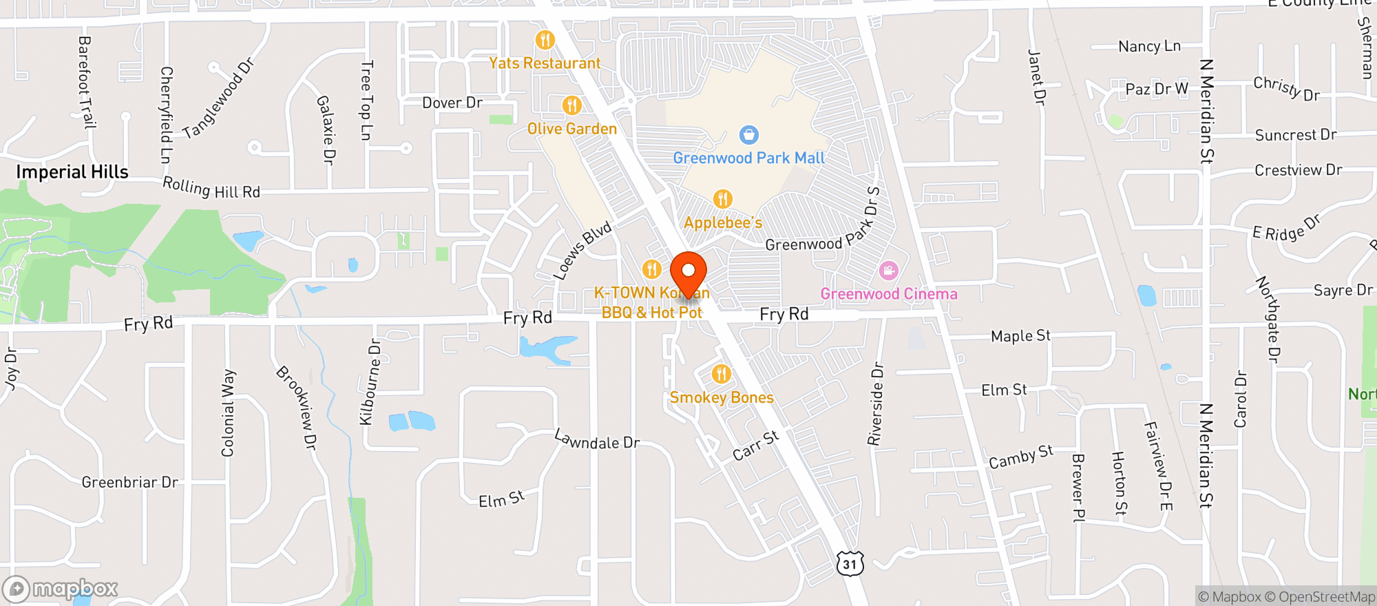 Map showing Circle K #4702288
