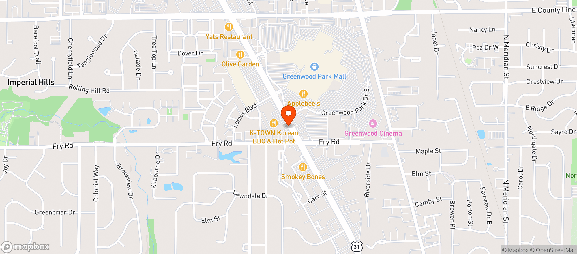 Map showing Big Red Liquors