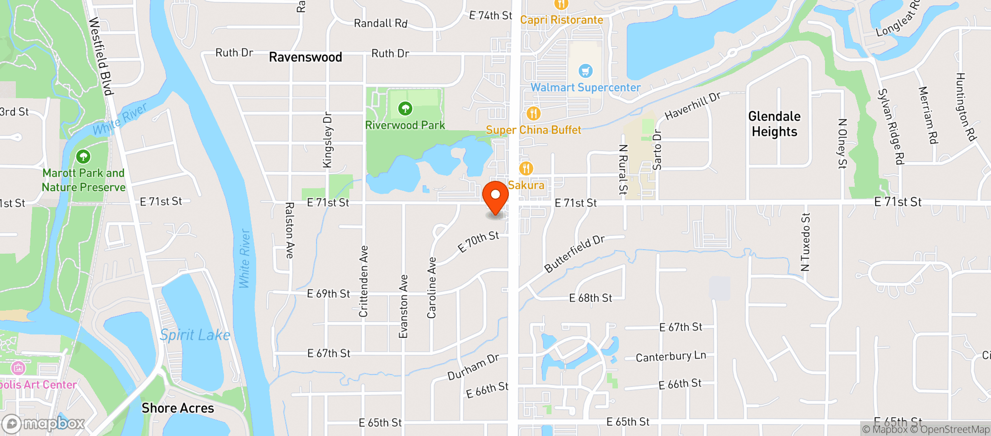 Map showing Keystone Sports Review