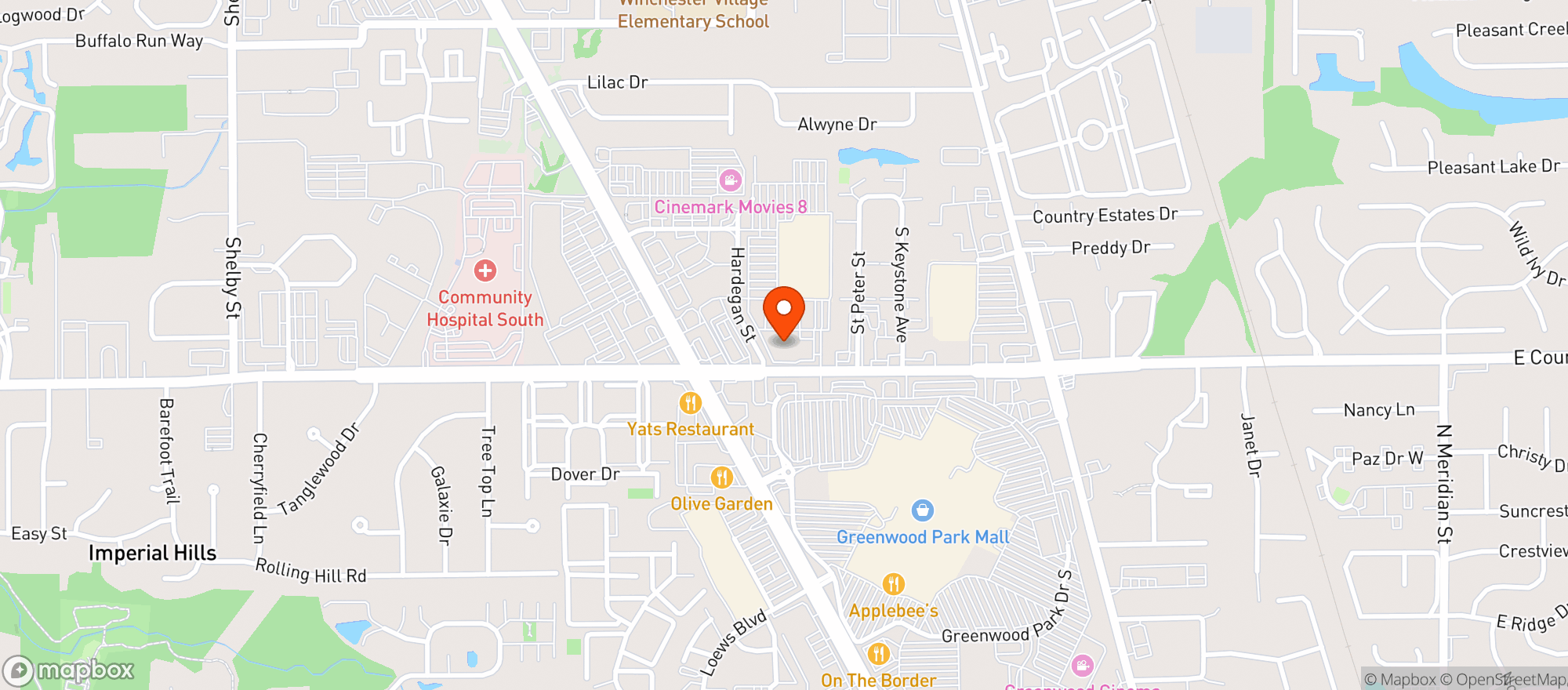 Map showing Total Wine & More - Greenwood