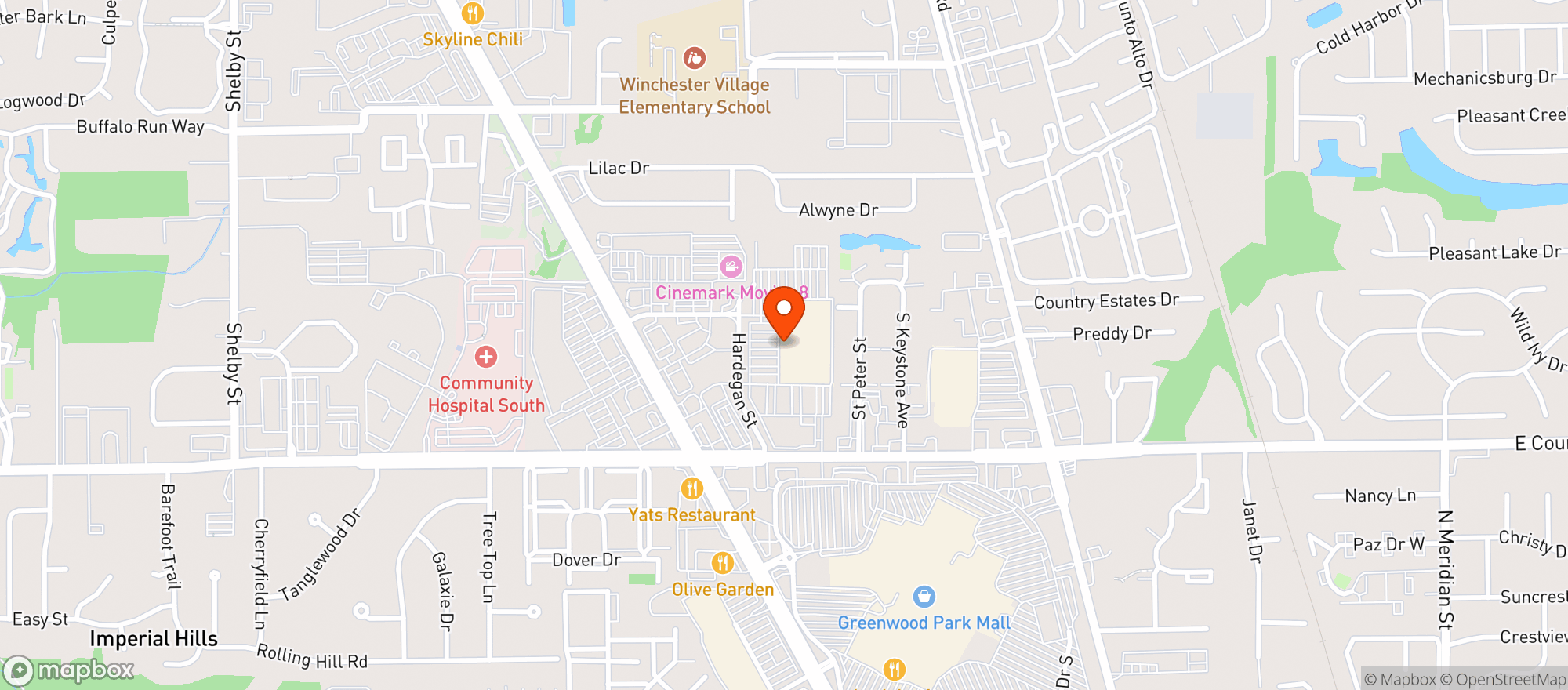 Map showing Shallo's Antique Restaurant & Brewhaus