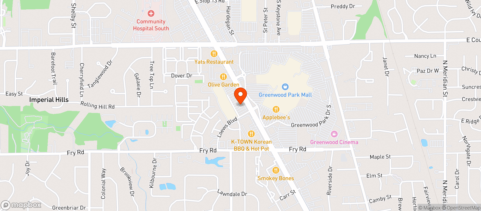 Map showing Vitamin Shoppe - Greenwood
