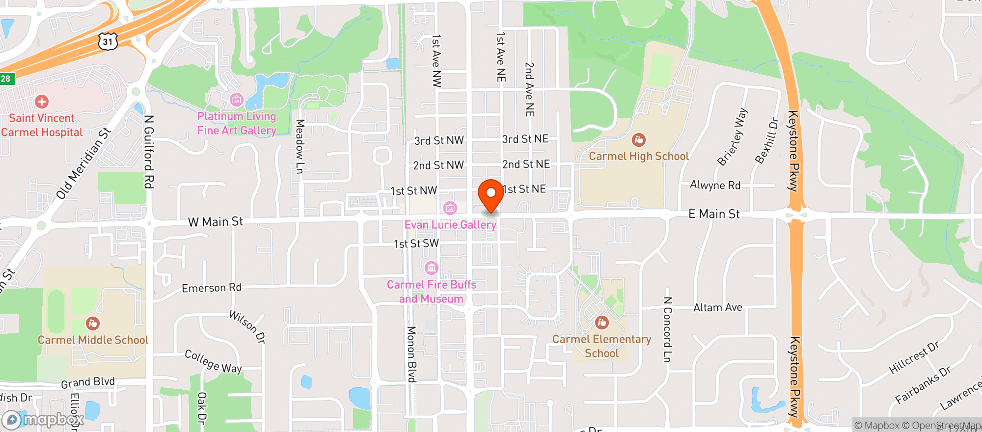 Map showing Loren's AF Beverages