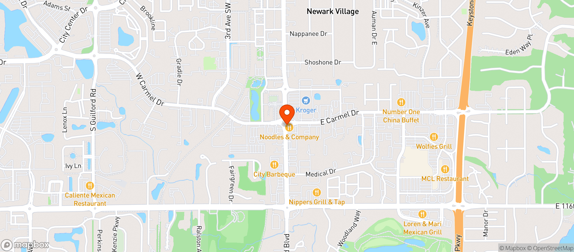 Map showing Central (021) - 00959 - Carmel Rangeline Road