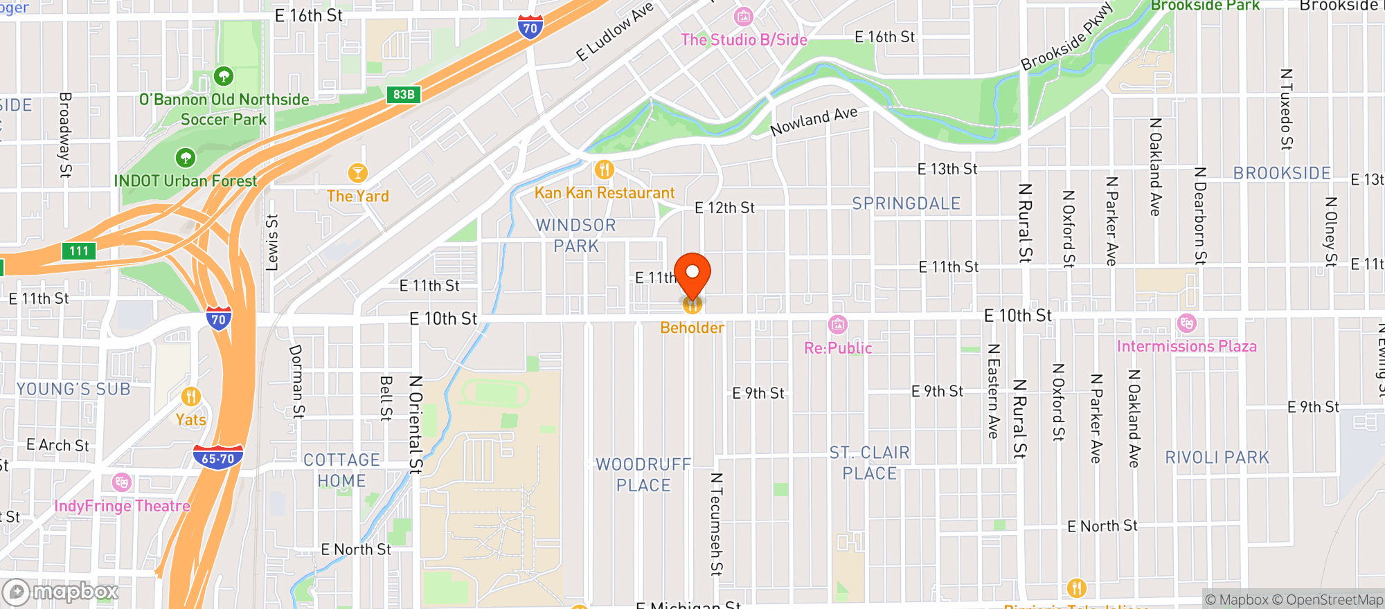 Map showing Beholder