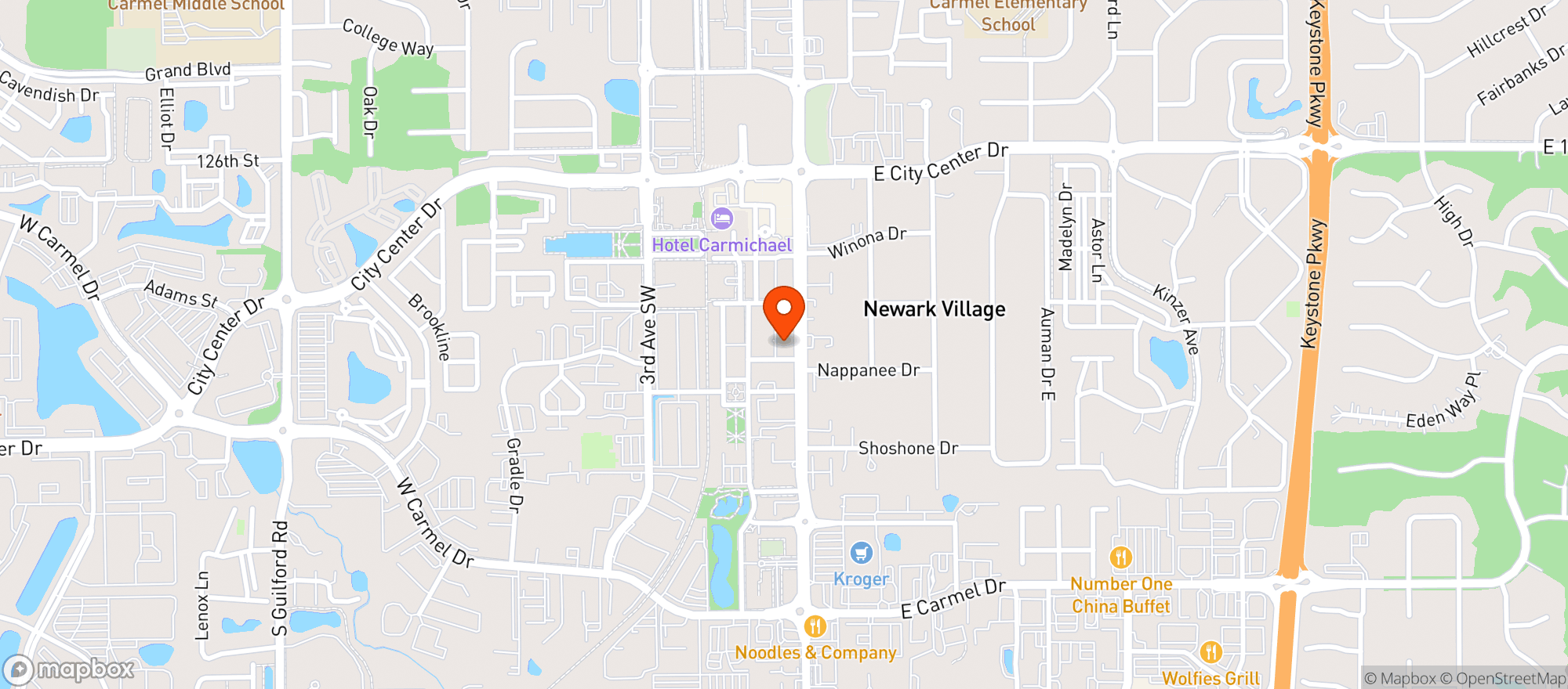 Map showing Old Spaghetti Factory