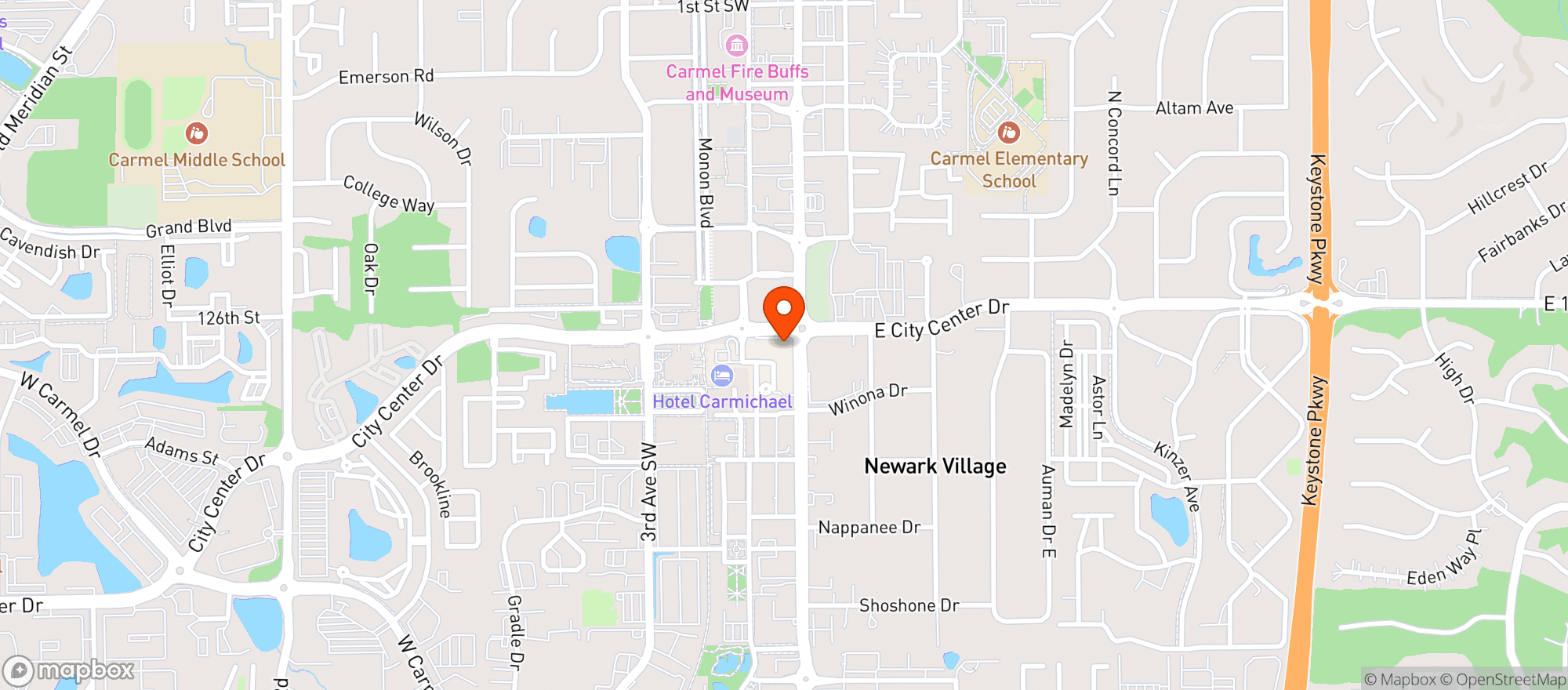 Map showing Salt Carmel City Center