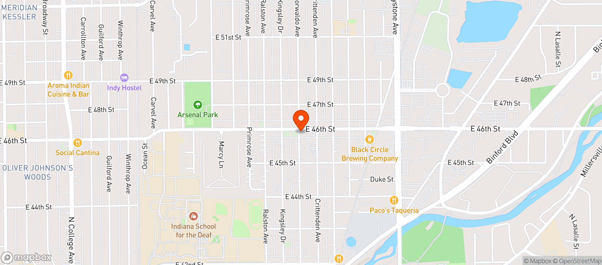 Map showing Goldleaf Savory & Sweet