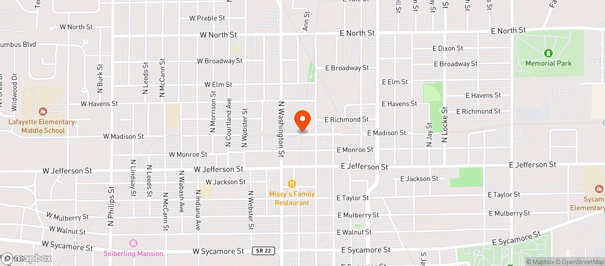 Map showing Marble The Steakhouse