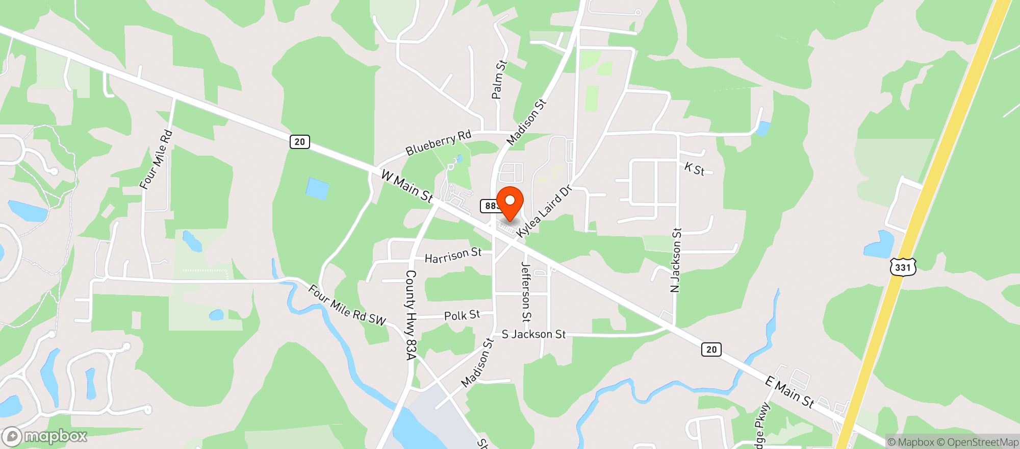 Map showing Circle K Store 2707241