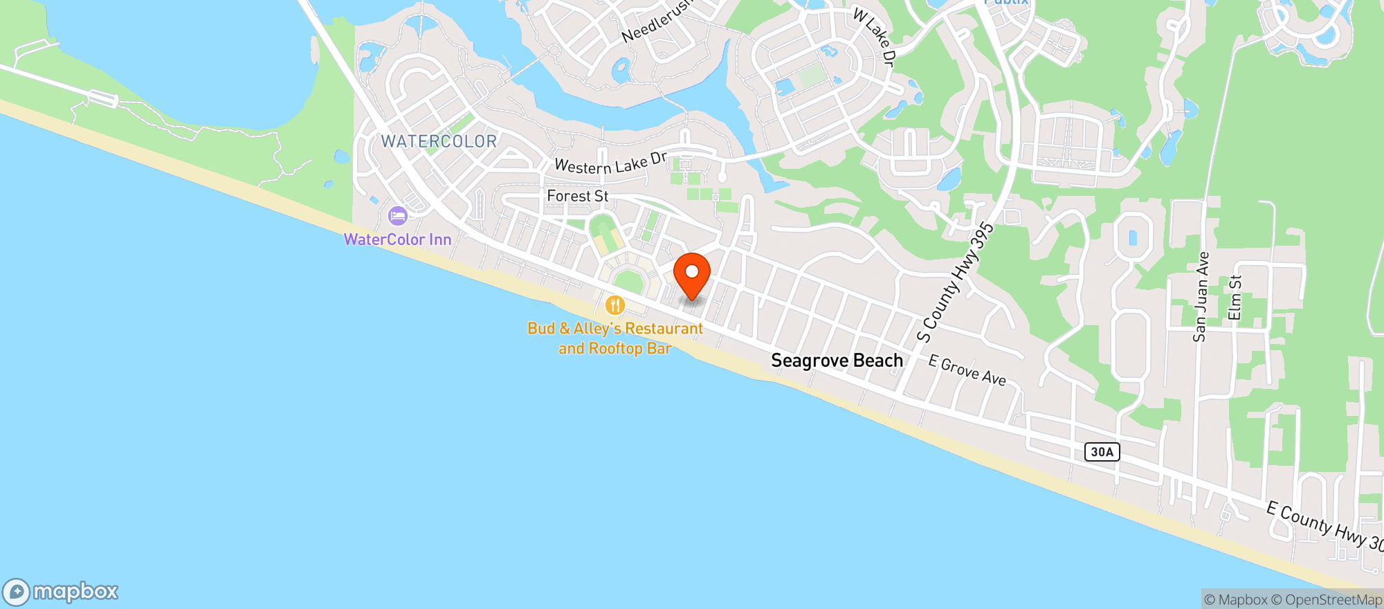 Map showing Day Trader Tiki Bar & Restaurant