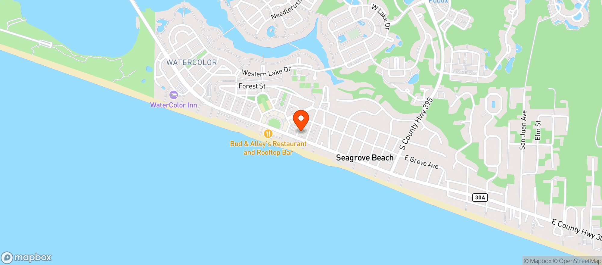 Map showing The Shrimp Shack