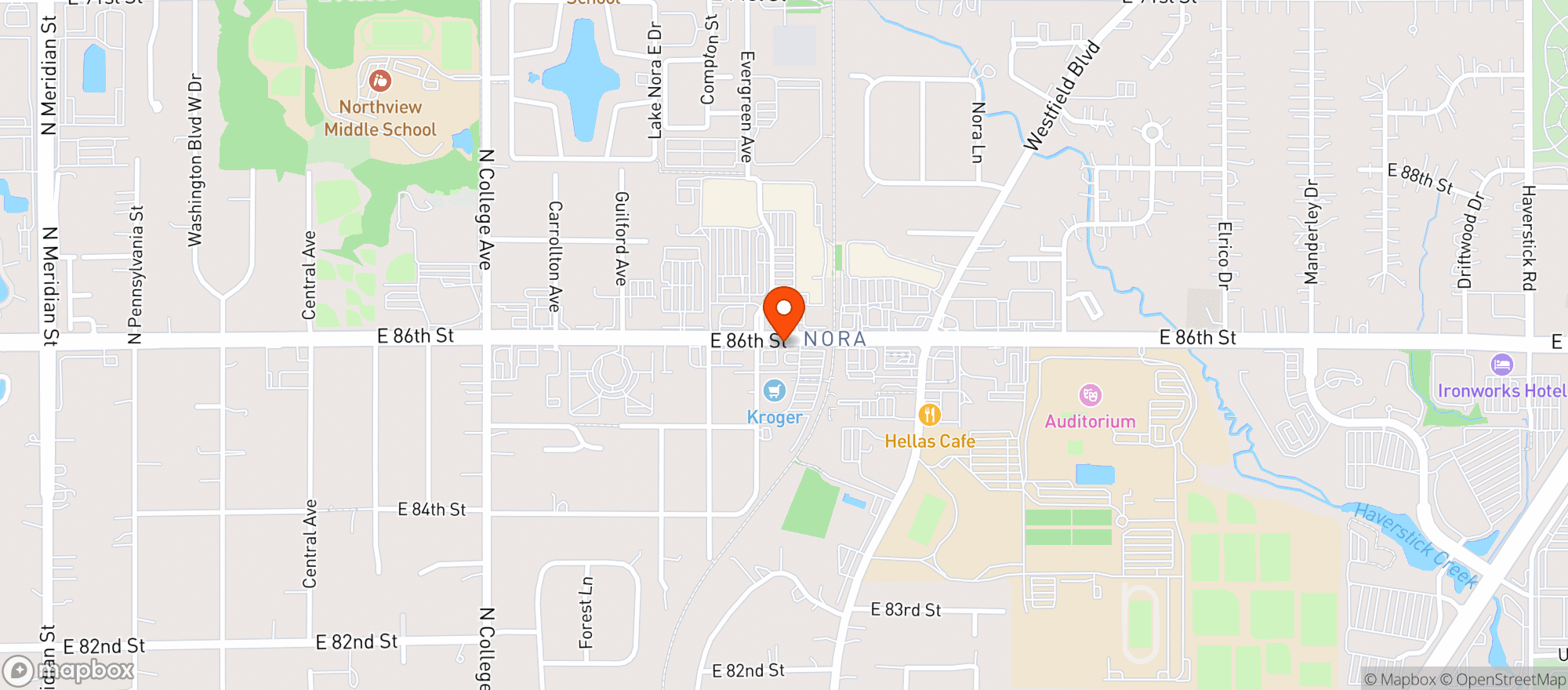 Map showing Kroger