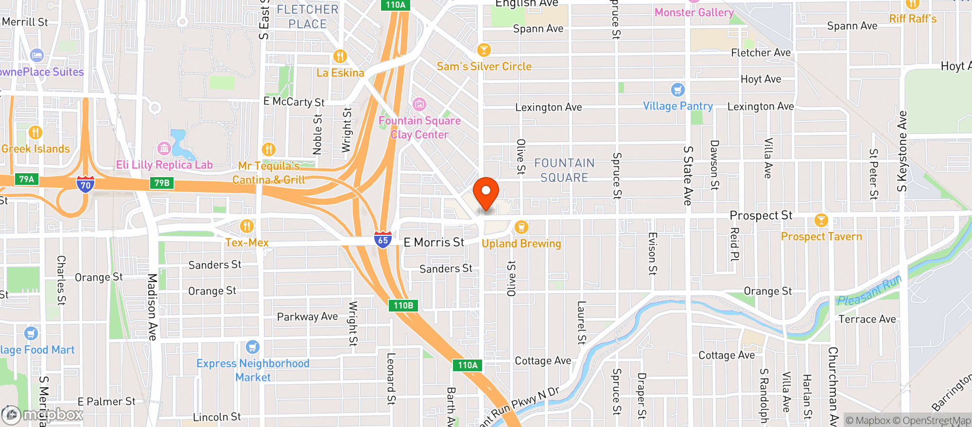 Map showing Wildeye Wellness - Prospect St