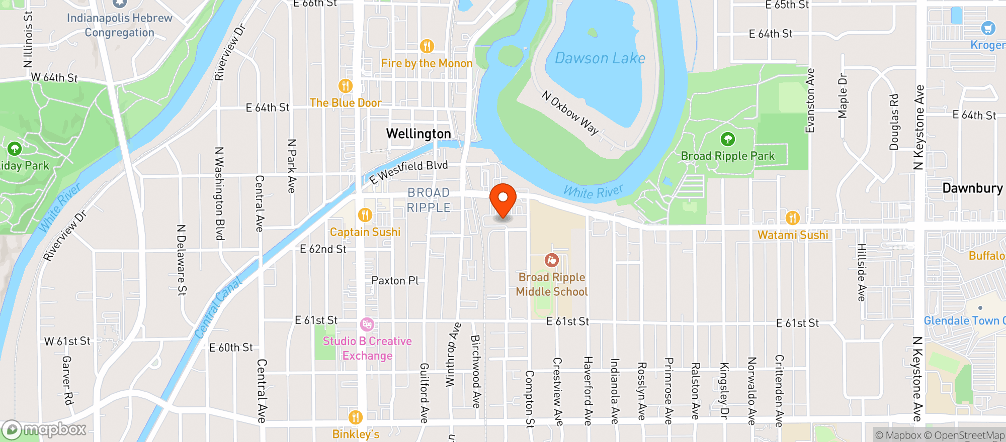 Map showing Big Red Liquors #0215