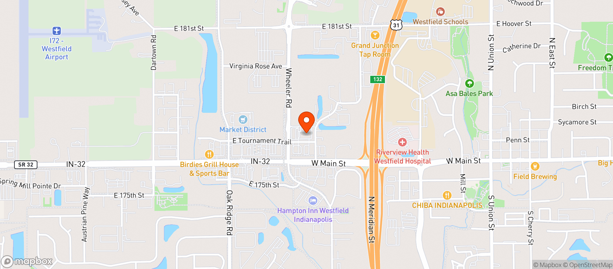 Map showing Big Red Liquors #0231