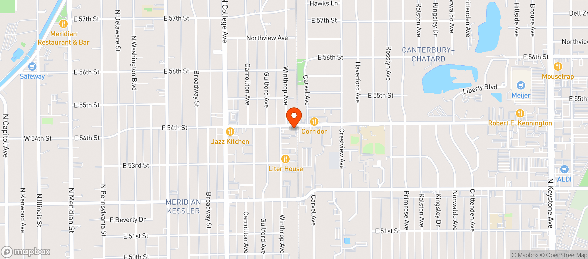 Map showing Mama Corolla's Old Italian Restaurant