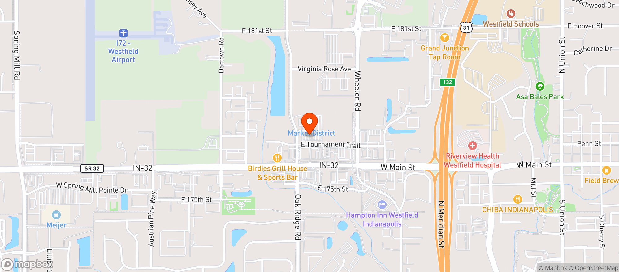 Map showing Market District - 6552 - Westfield