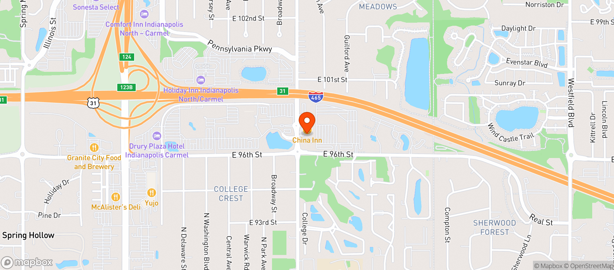 Map showing Payless Liquors
