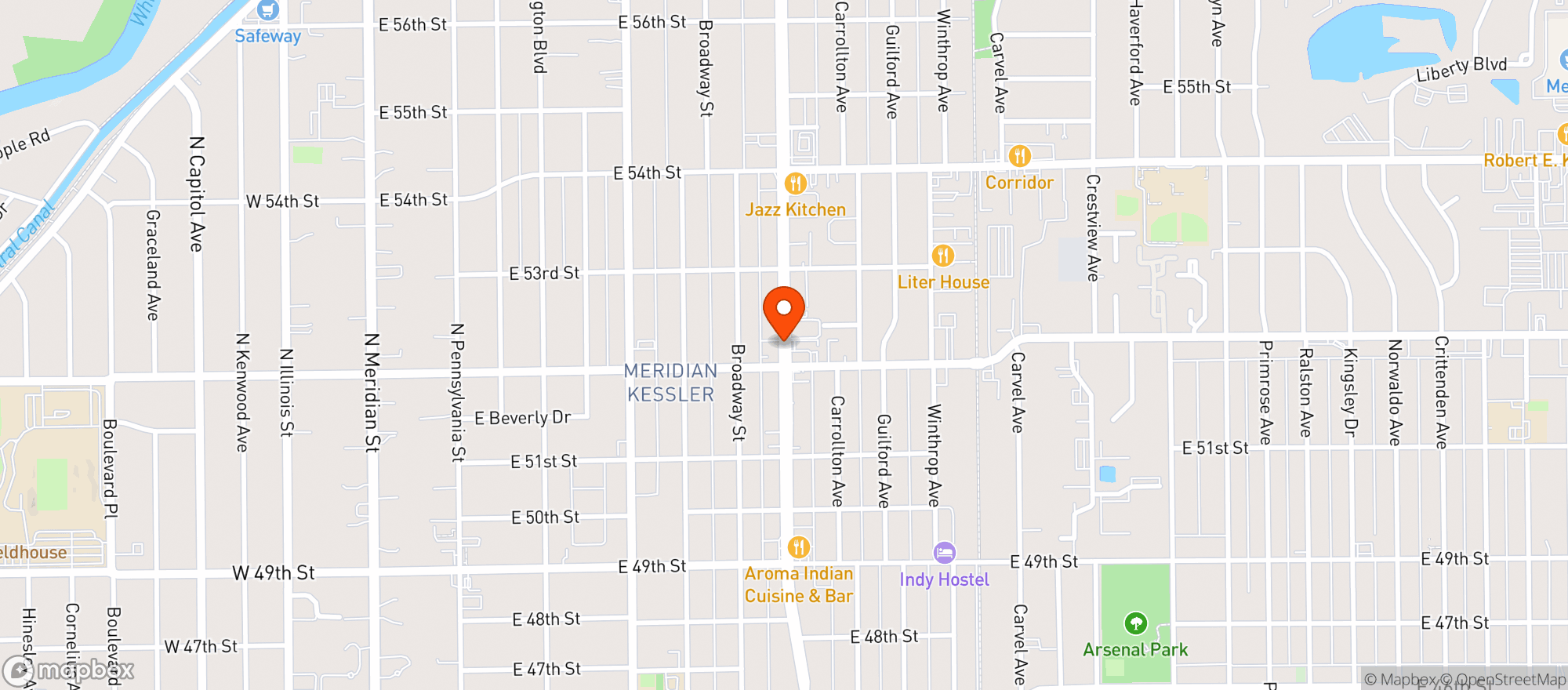 Map showing Delicia Restaurant