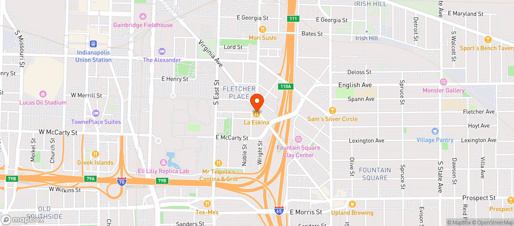Map showing Bluebeard