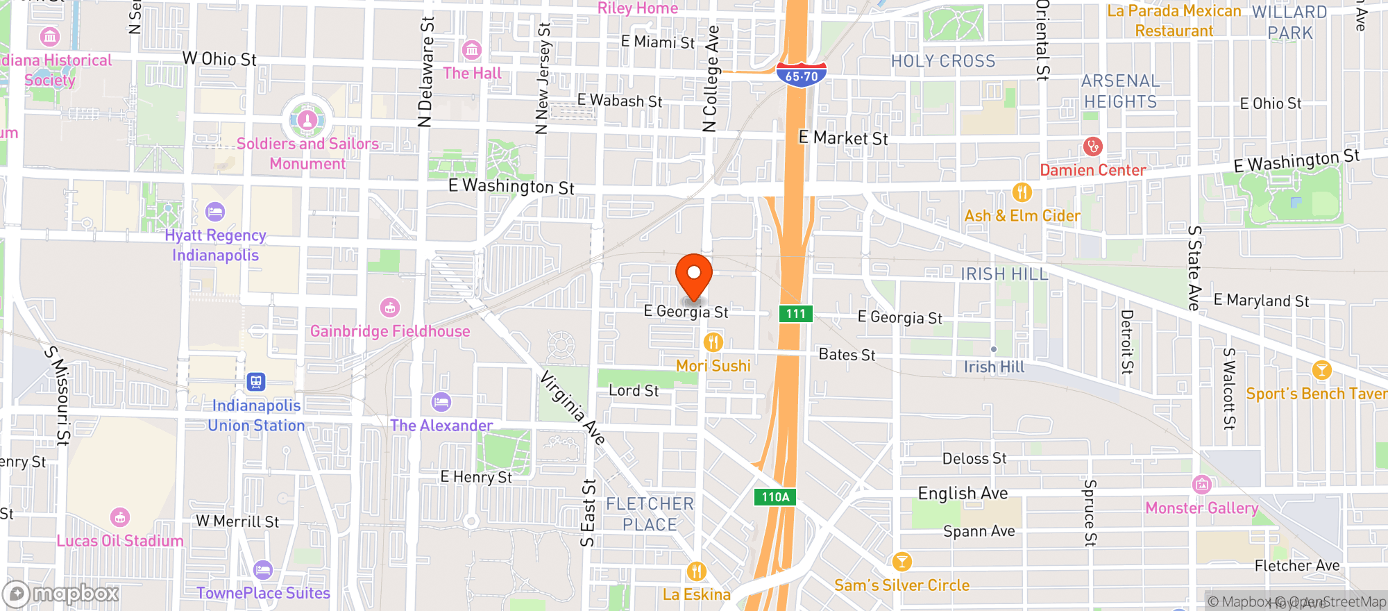 Map showing Metazoa Brewing Co