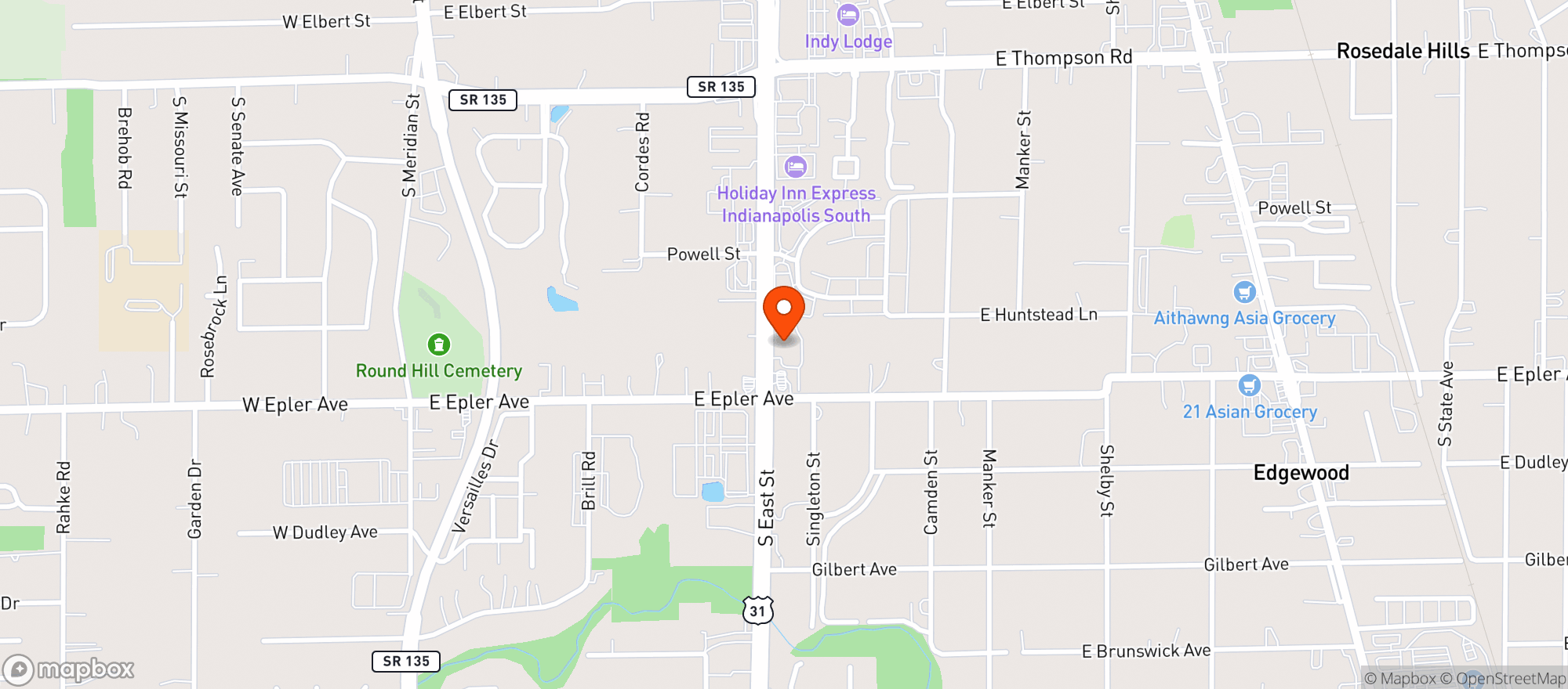 Map showing Big Red Liquors #227