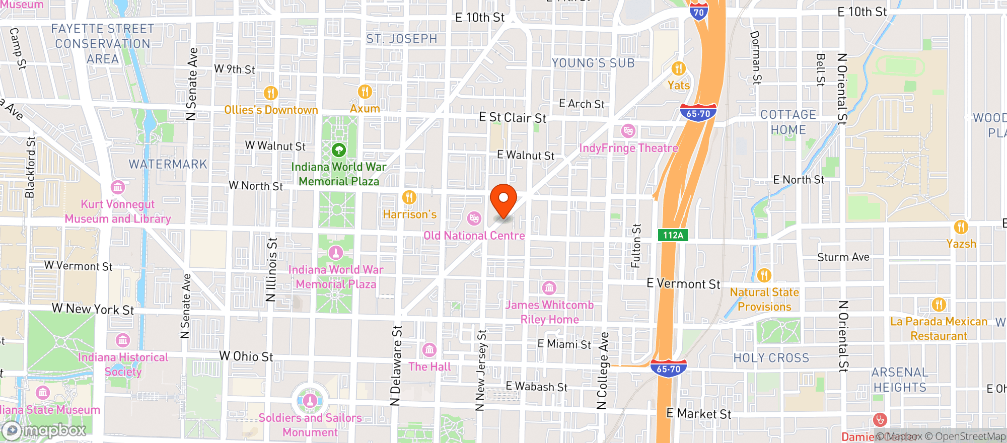 Map showing Goodfellas Pizzeria