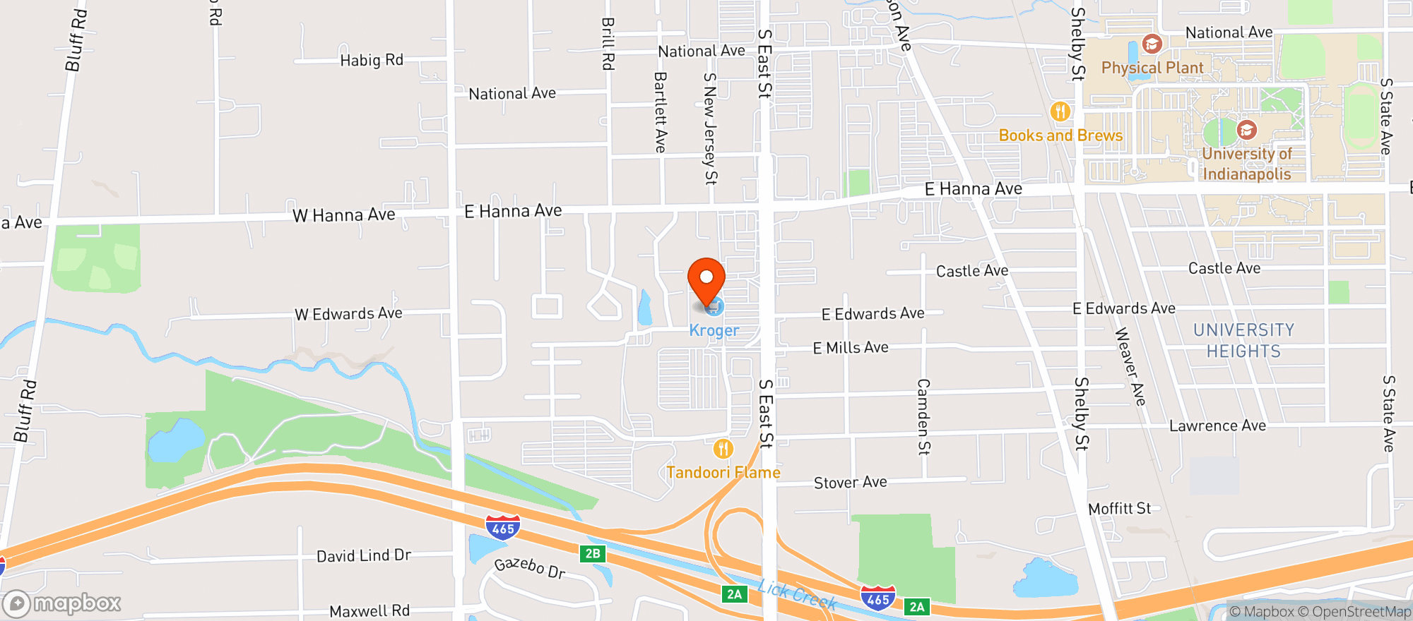 Map showing Kroger #927