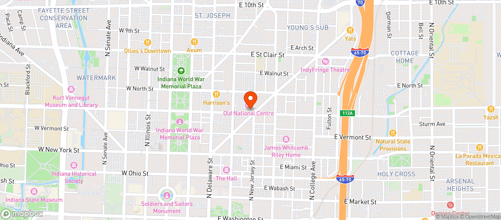 Map showing Dls Events Old National Centre