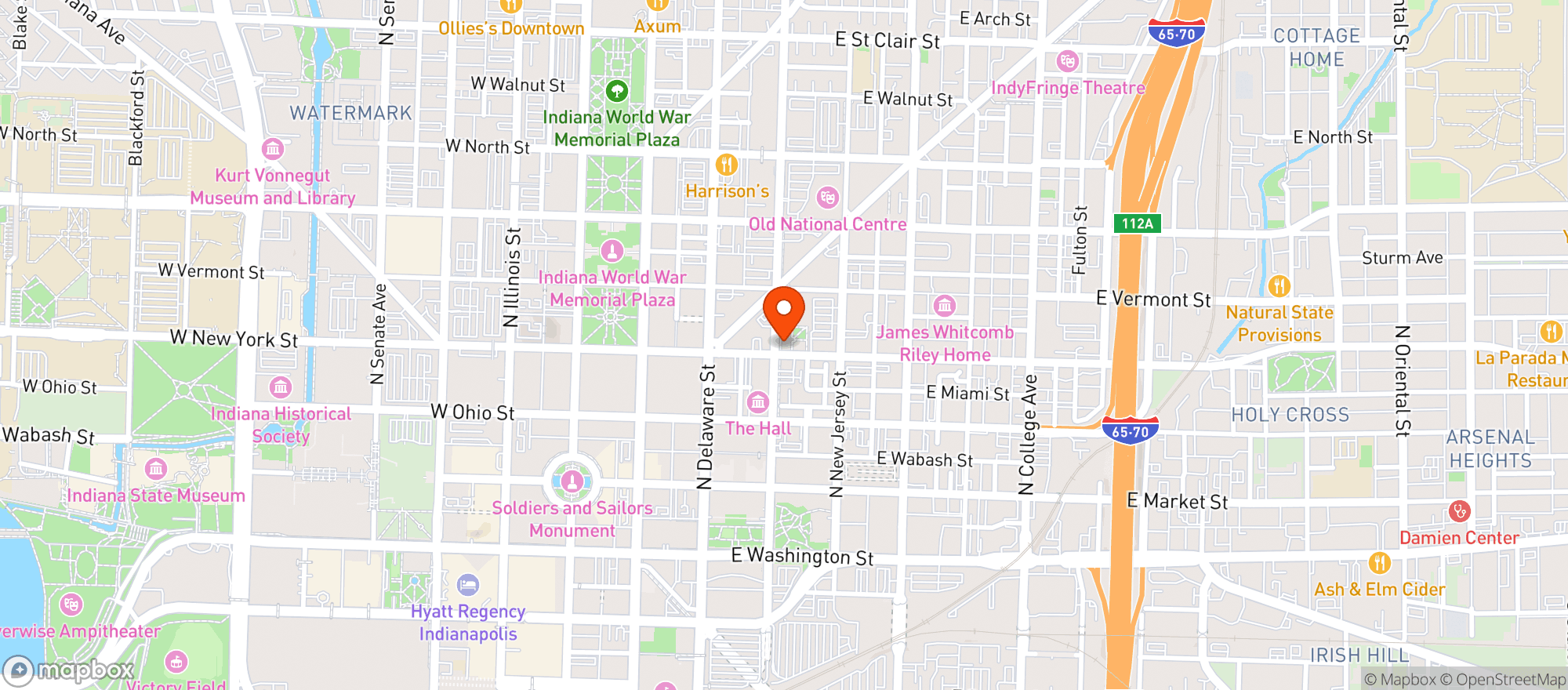 Map showing Commissary B&B