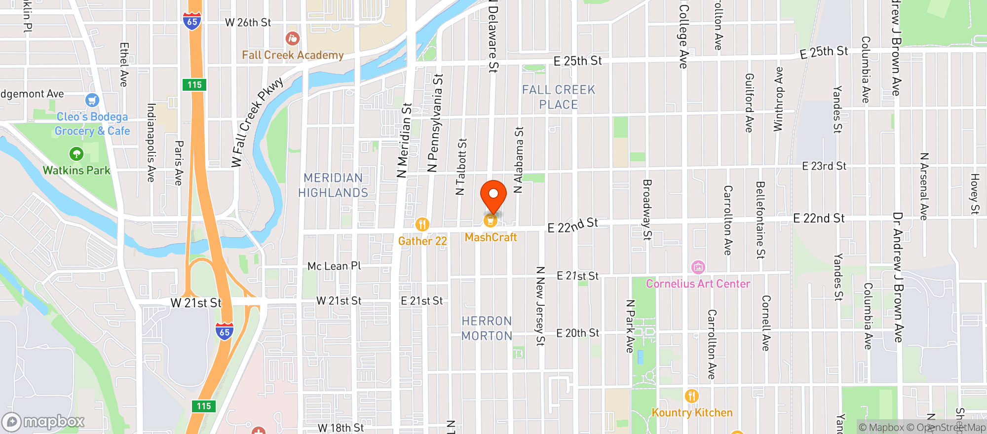 Map showing Mashcraft On Delaware