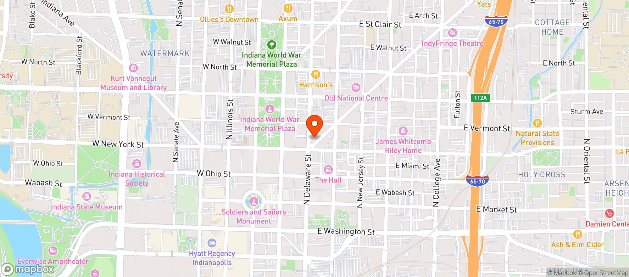 Map showing Burnside Inn