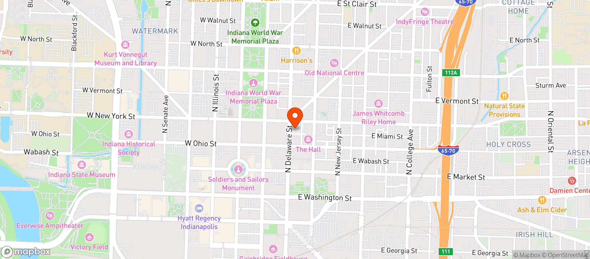 Map showing Vision Loft Events