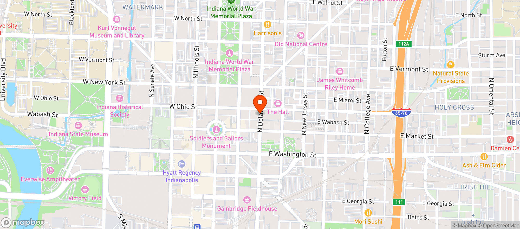 Map showing Crown Liquors - In