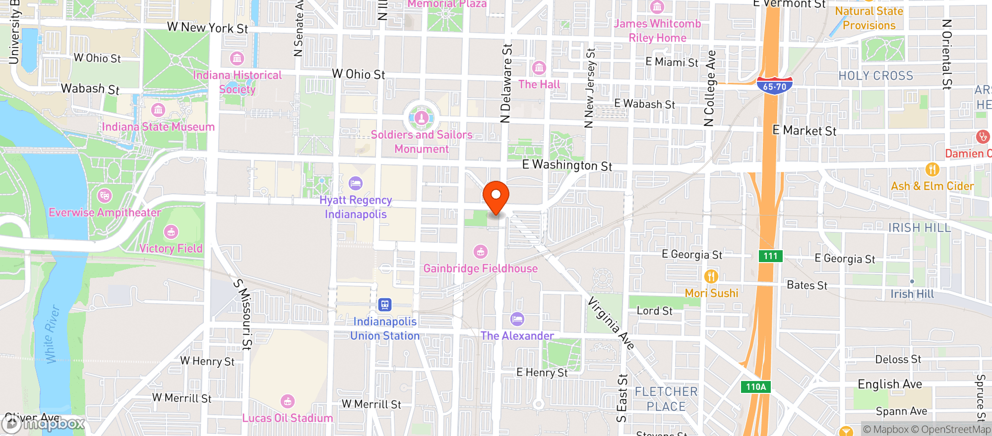Map showing Commission Row