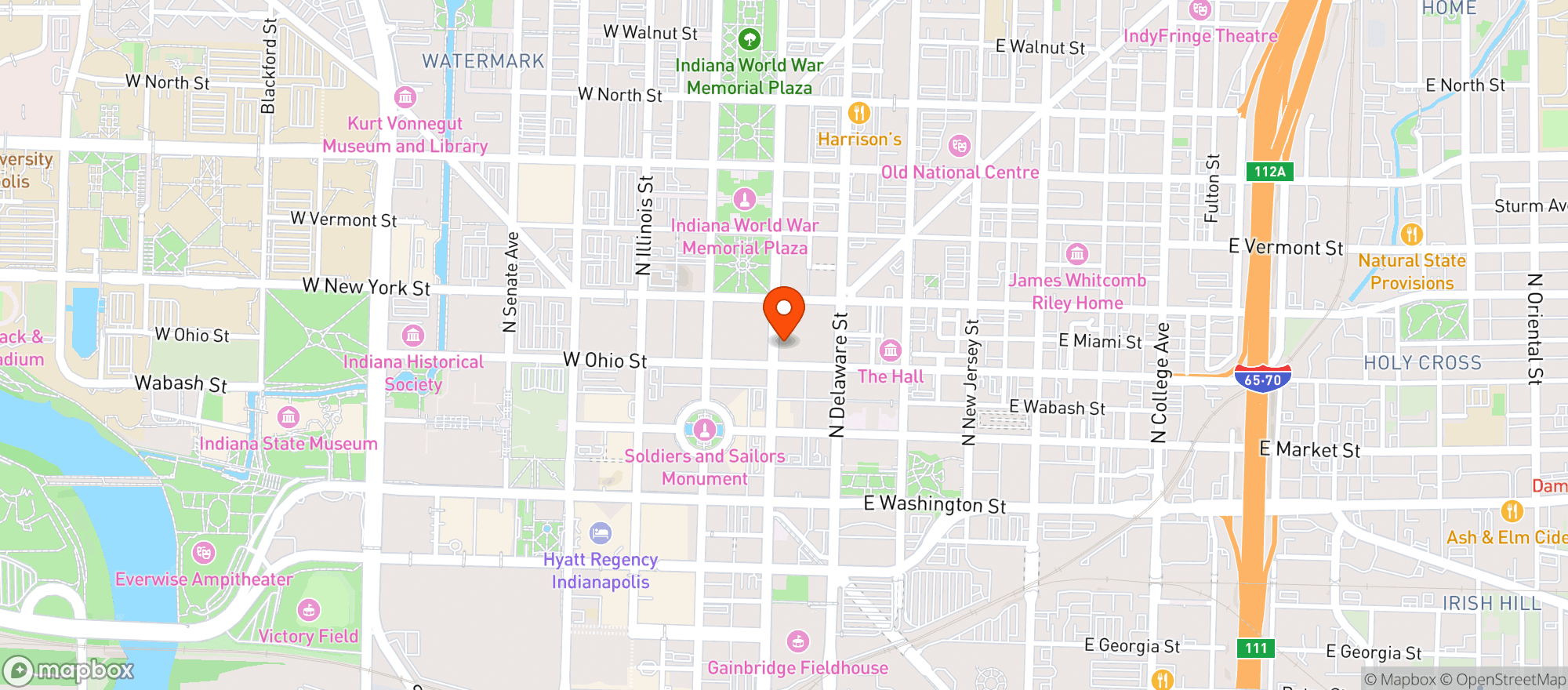 Map showing Rooftop At Regions