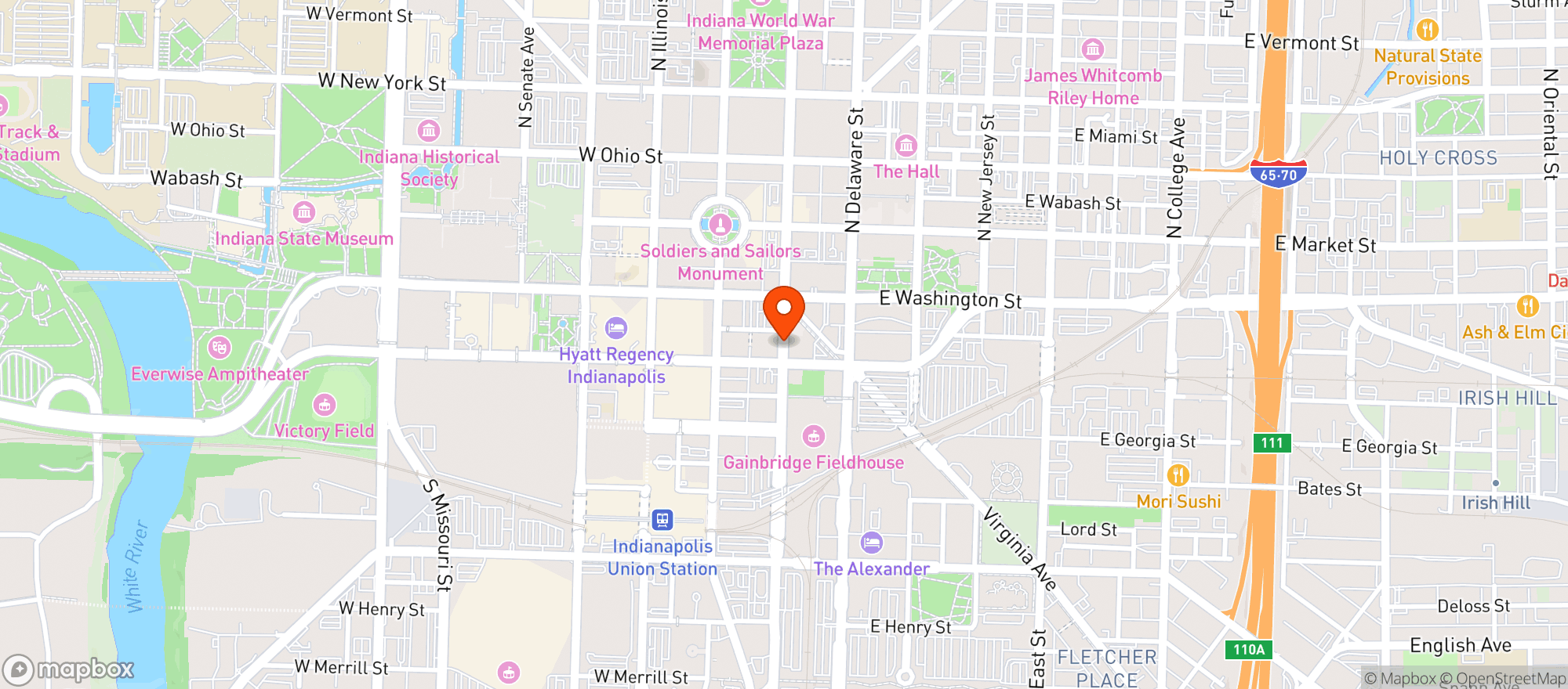 Map showing O Reillys Irish Bar