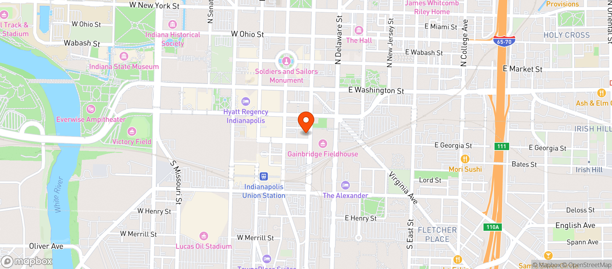 Map showing Hyatt Place