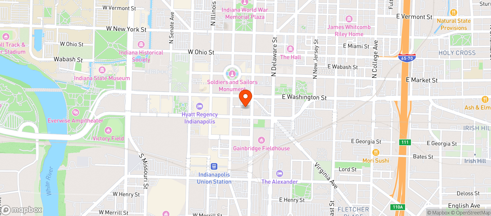 Map showing Pearl Street Pizzeria & Pub