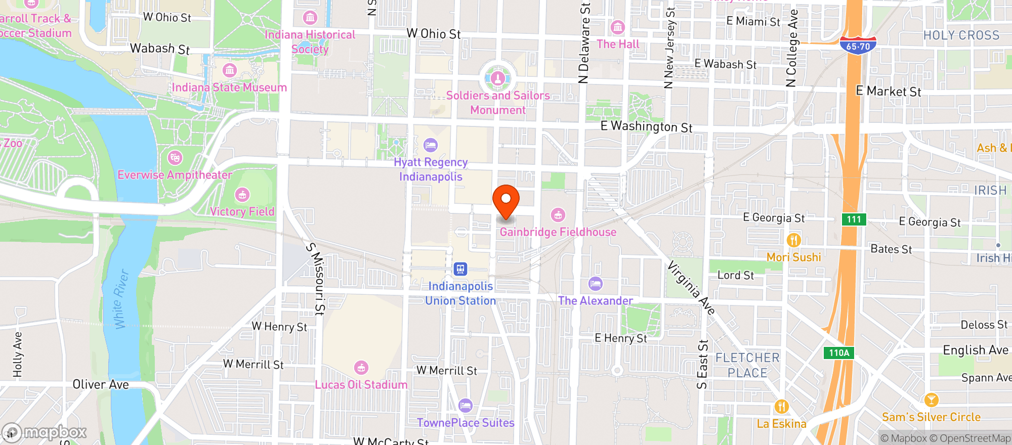 Map showing Homewood Suites