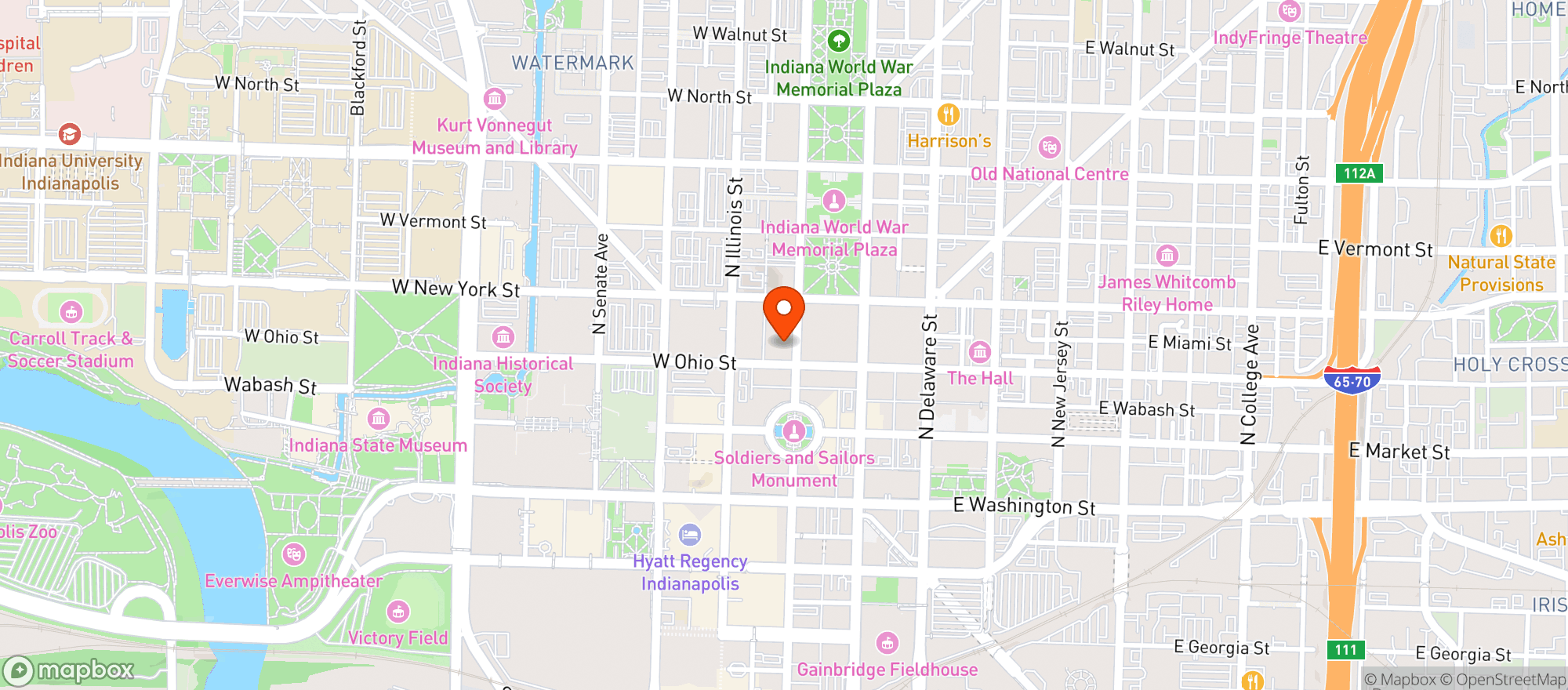 Map showing Harmony Steak House