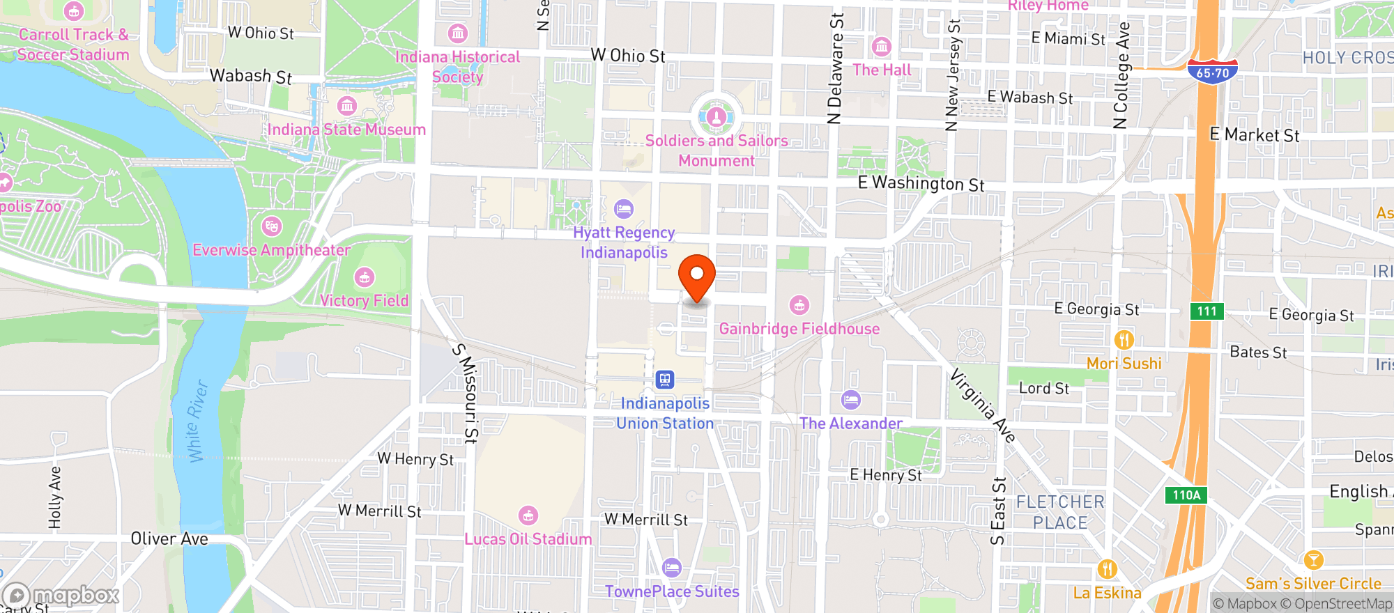 Map showing Hooters #3110